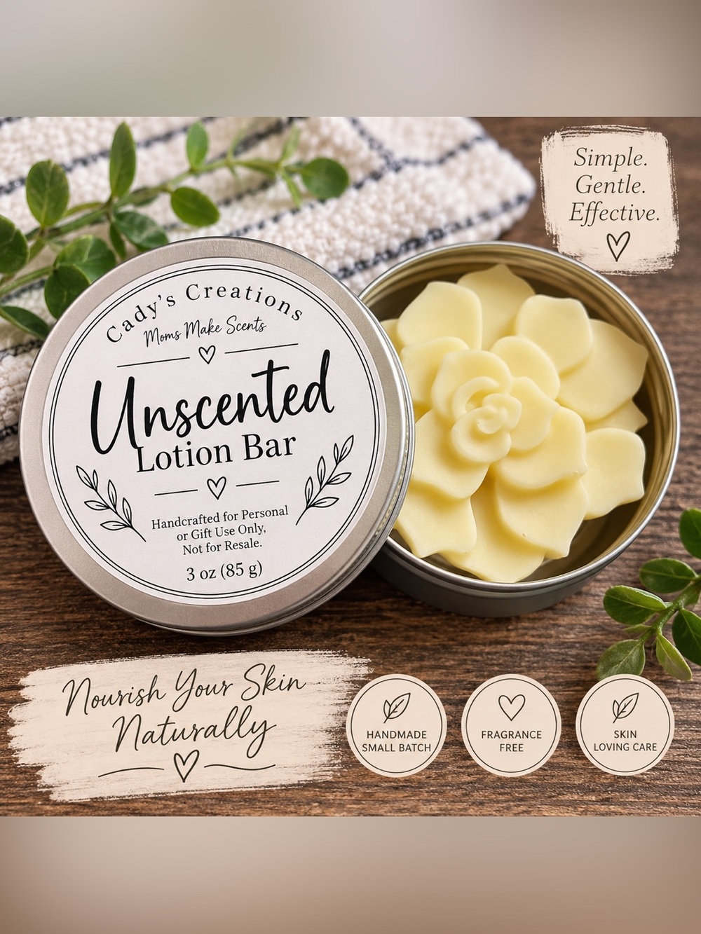Unscented Lotion Bar